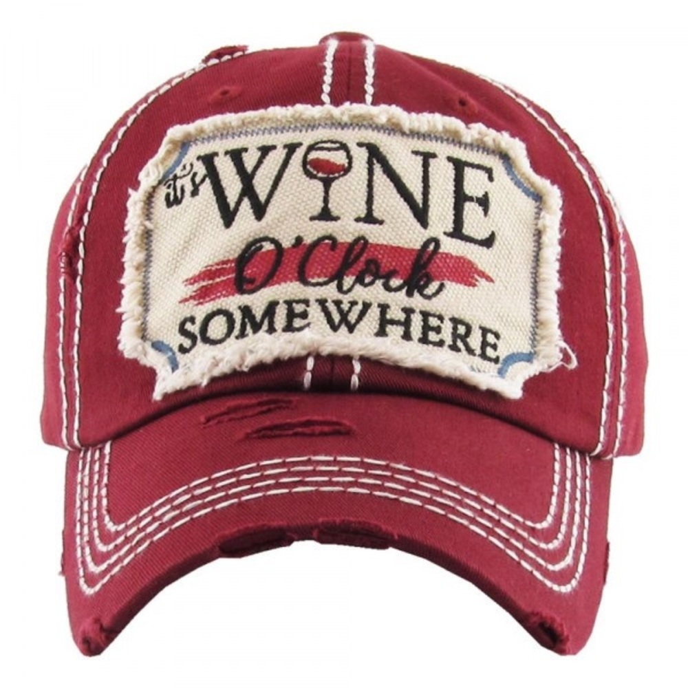 Distressed Embroidered Baseball Cap